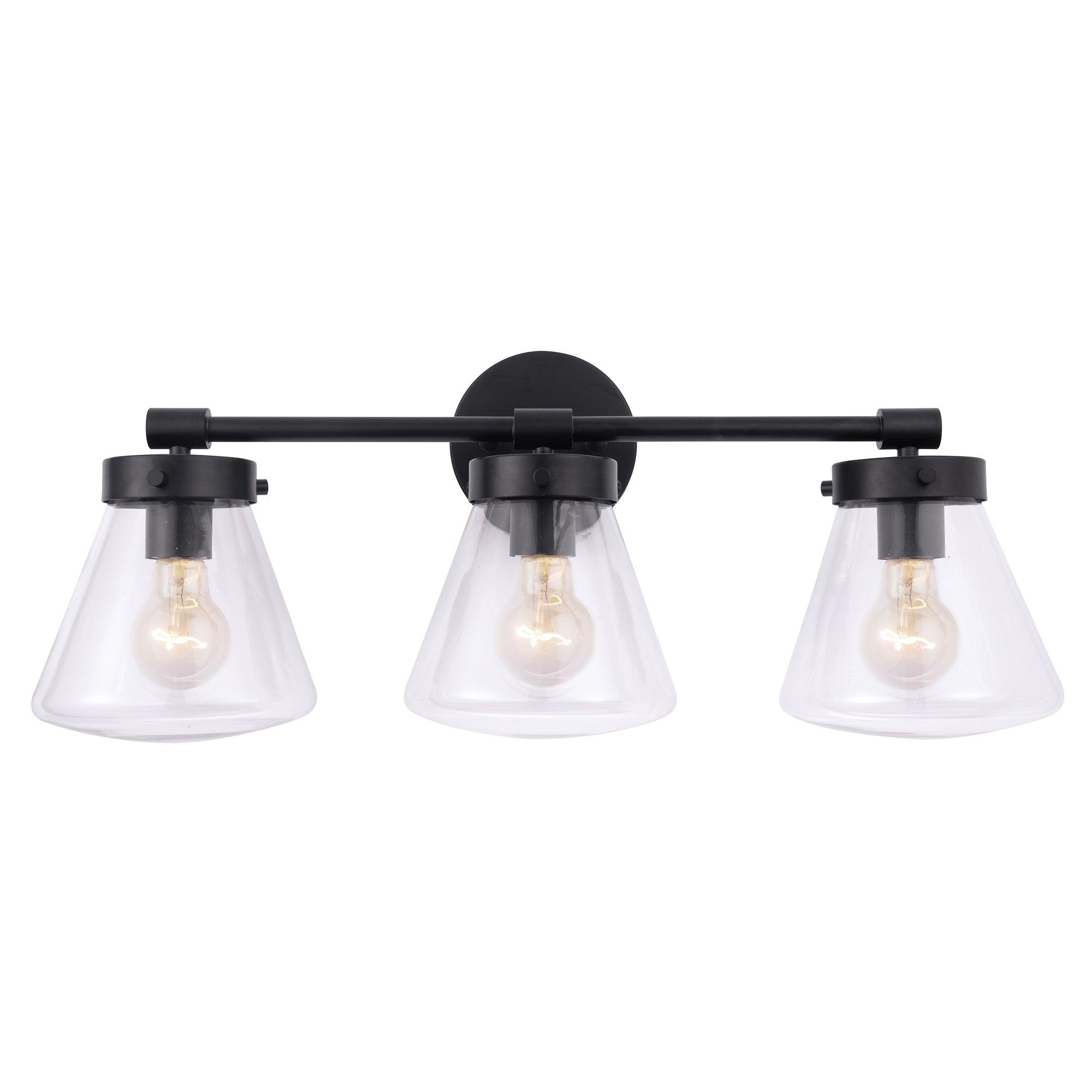 Gleam Modern 3-Light Brushed Nickel Dimmable Vanity Light