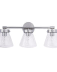 Gleam Modern 3-Light Brushed Nickel Dimmable Vanity Light