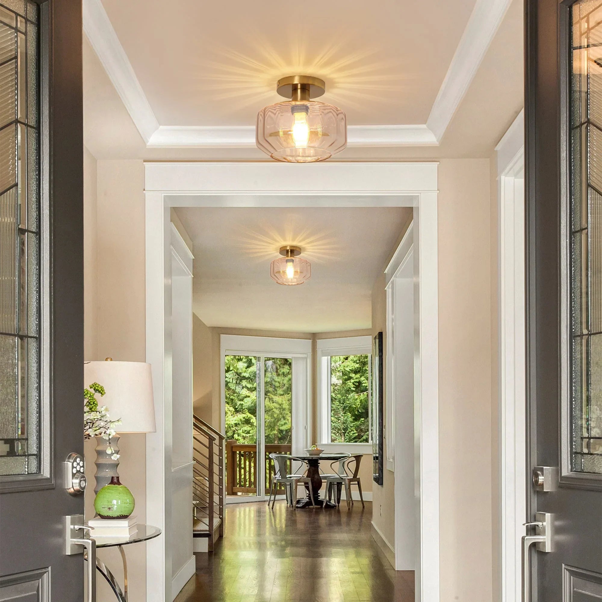 Gerald 1 Light Semi Flush Mount Ceiling Light 9 Inch