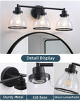 Hermosa 3-Light Modern Bathroom Vanity Light