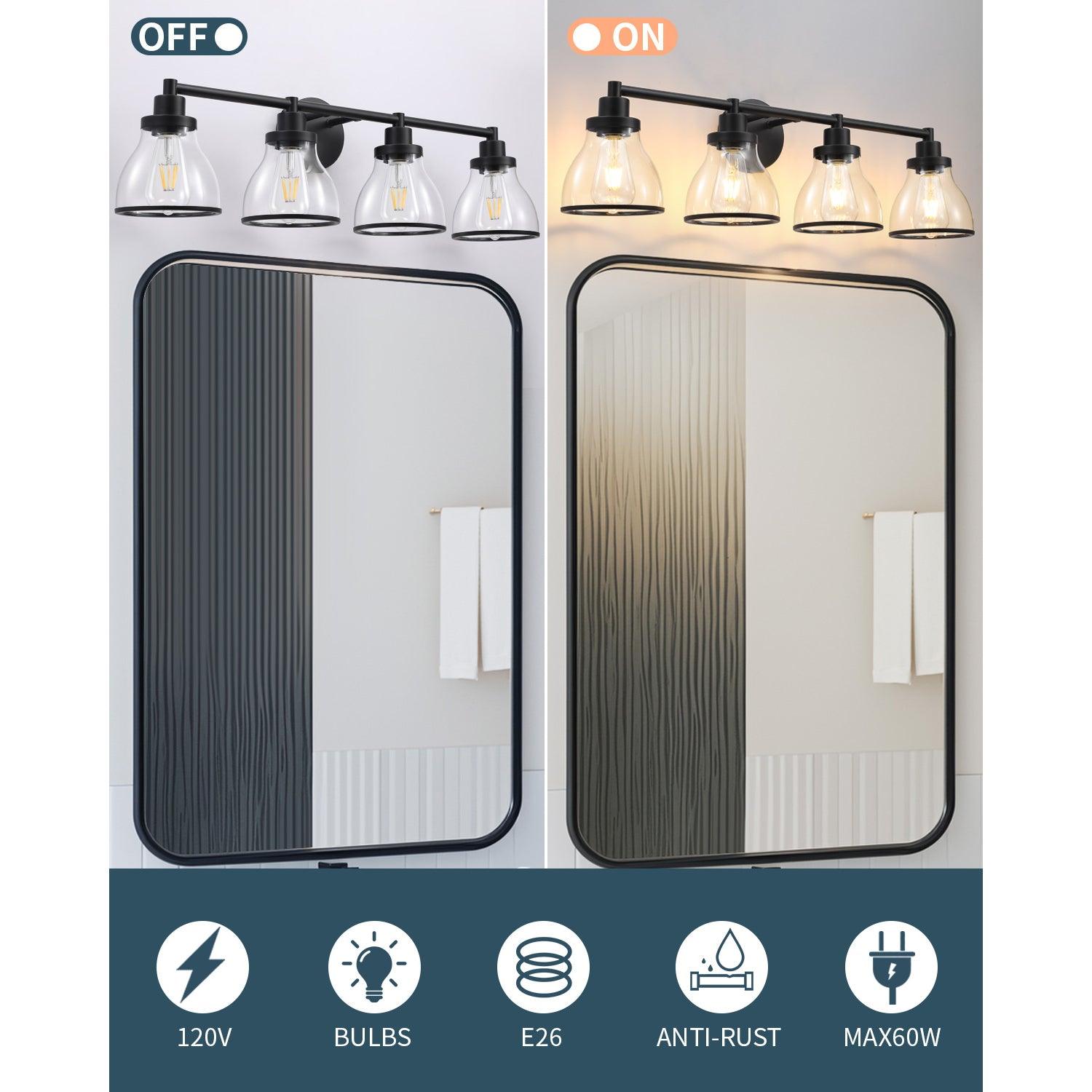 Hermosa 4-Light Modern Bathroom Vanity Light