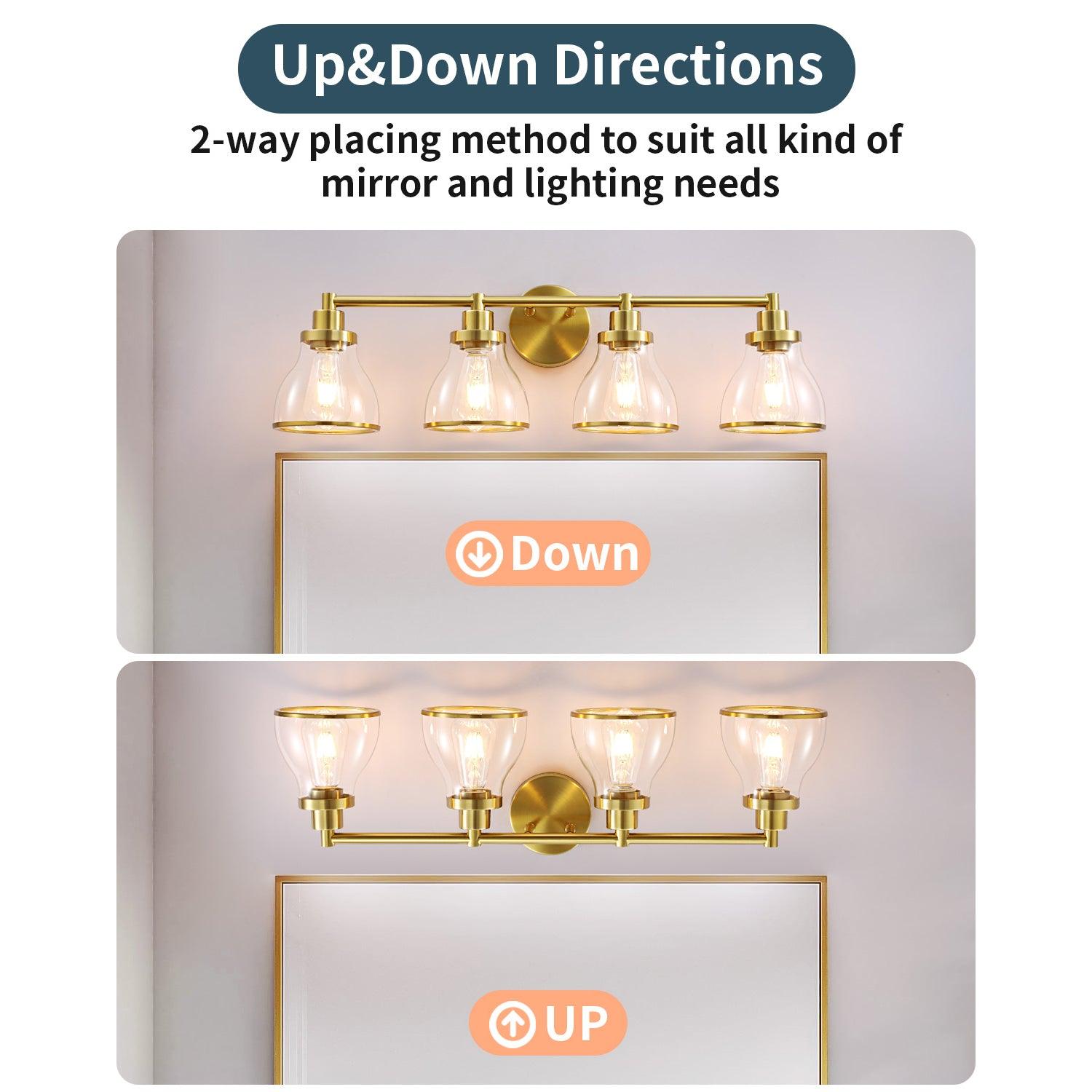 Hermosa 4-Light Modern Bathroom Vanity Light