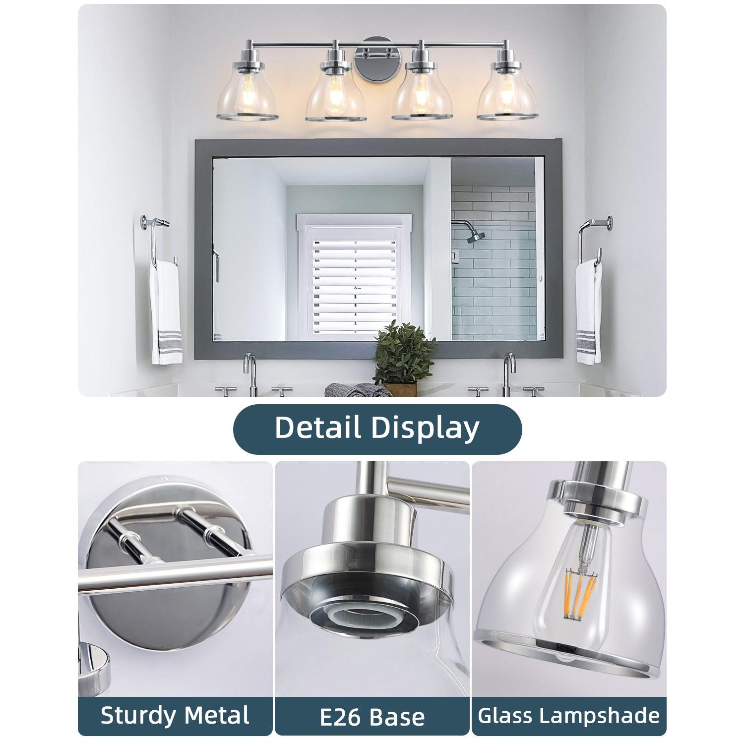 Hermosa 4-Light Modern Bathroom Vanity Light
