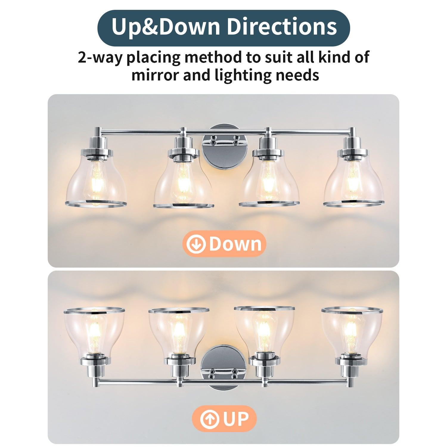 Hermosa 4-Light Modern Bathroom Vanity Light