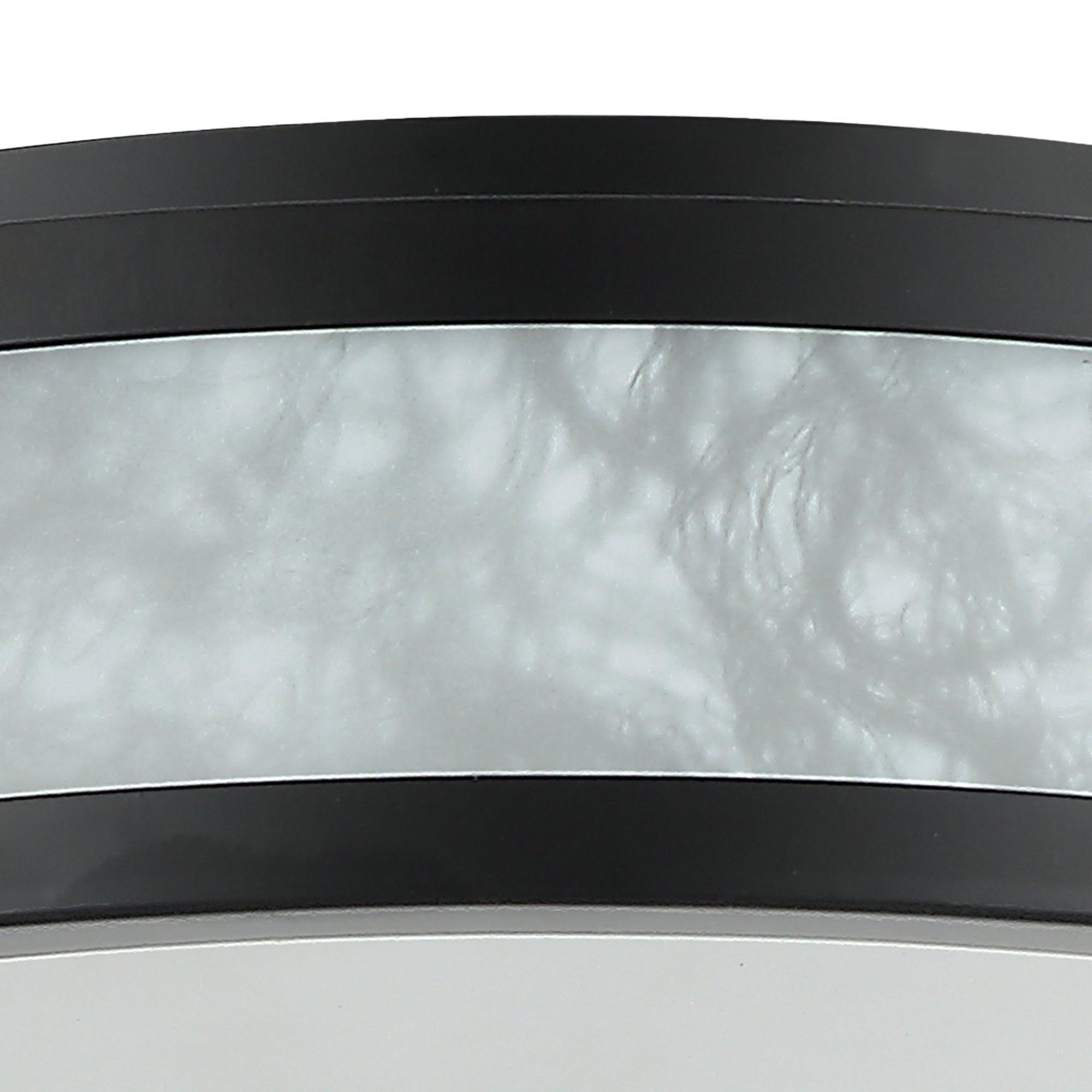 16 Inch Modern 3-Light Black Flush Mount Light