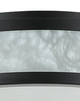 16 Inch Modern 3-Light Black Flush Mount Light