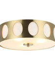 Modern Golden 14 Inch 3-Light Flush Mount Light