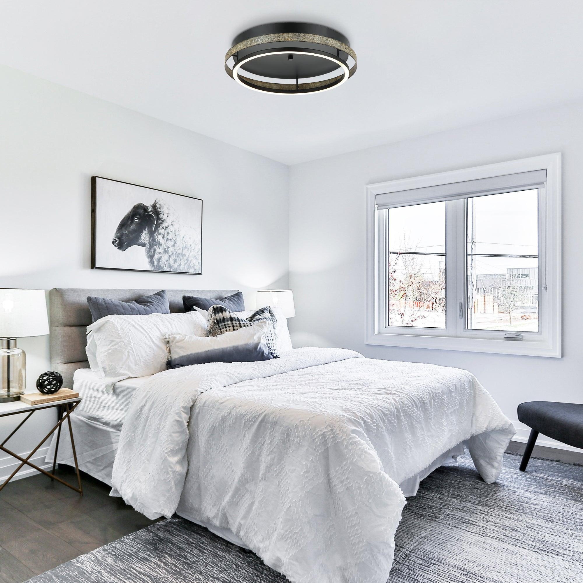 Farmhouse 18 Inch Round LED Flush Mount Light