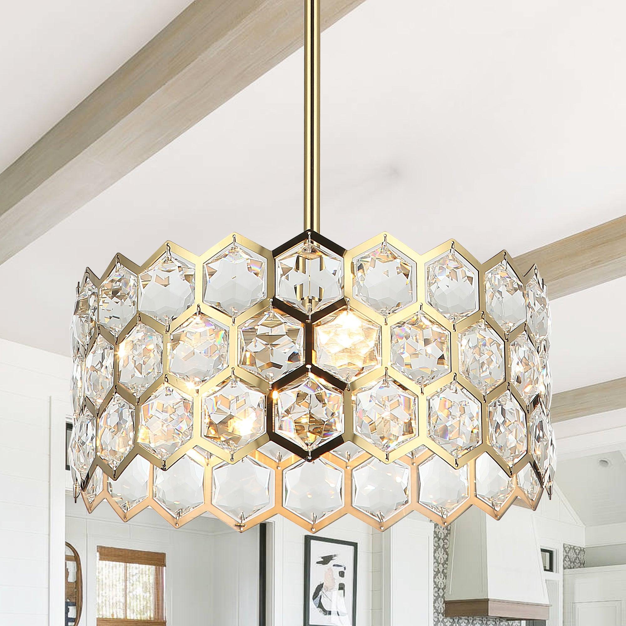 Golden Modern 13 Inch 3-Light Pendant Light