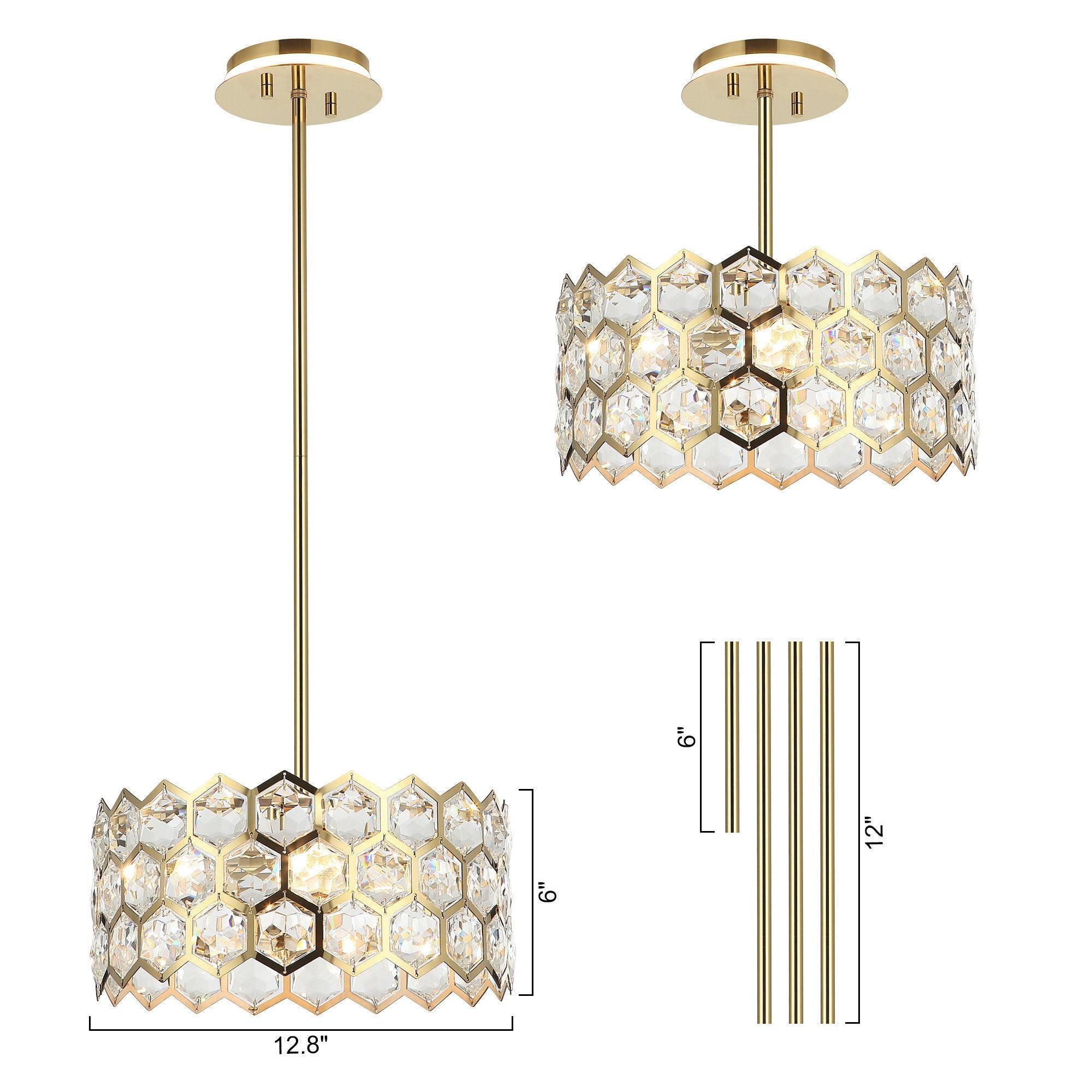 Golden Modern 13 Inch 3-Light Pendant Light
