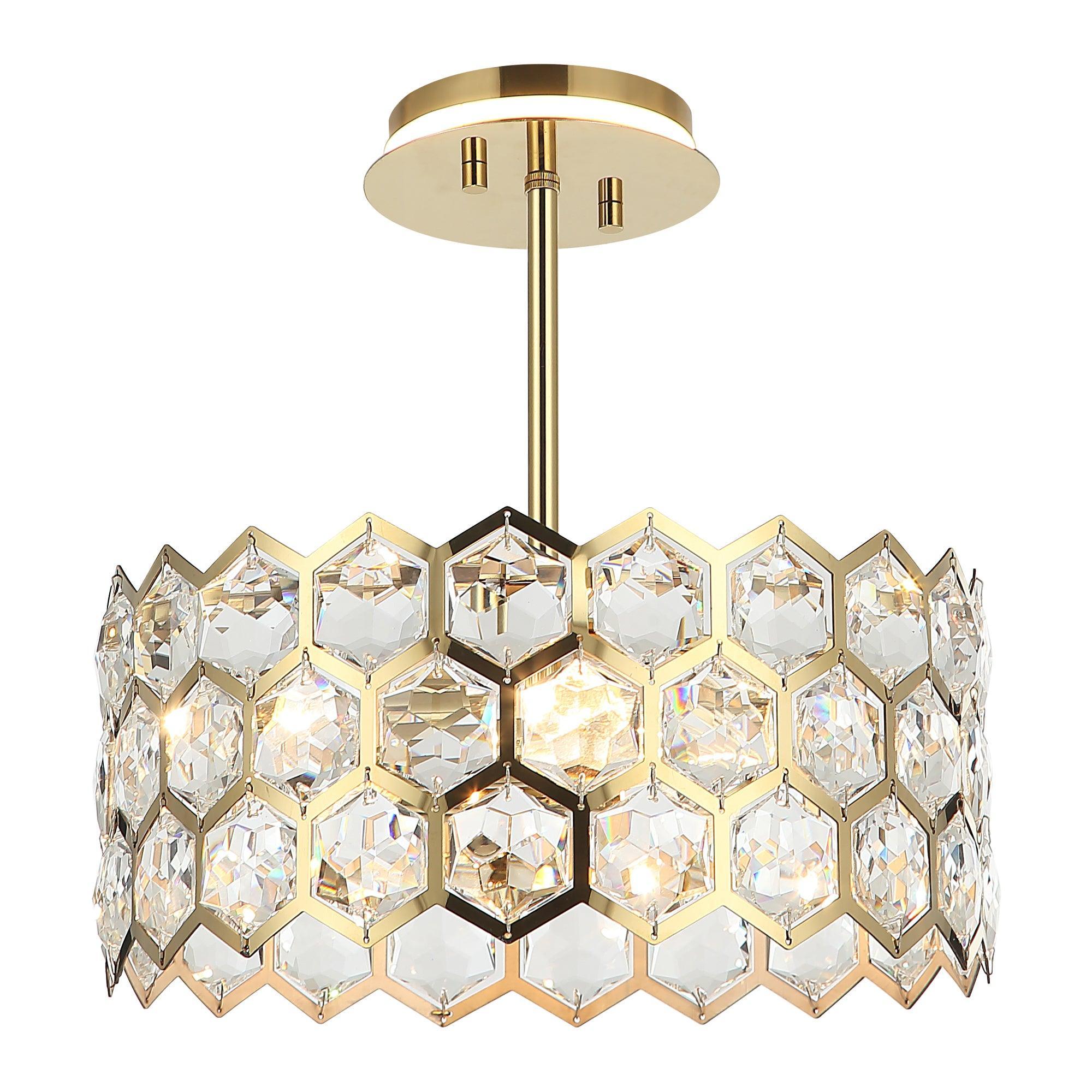 Golden Modern 13 Inch 3-Light Pendant Light