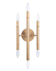 Ignis Mid Century Modern Gold 6 Light Dimmable Wall Sconce