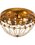 Golden LED 3-Light Modern Bohemian Flush Mount Light