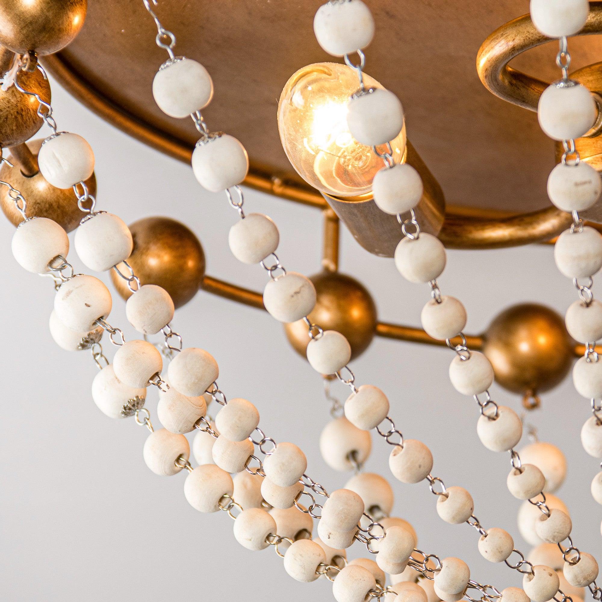 Golden LED 3-Light Modern Bohemian Flush Mount Light