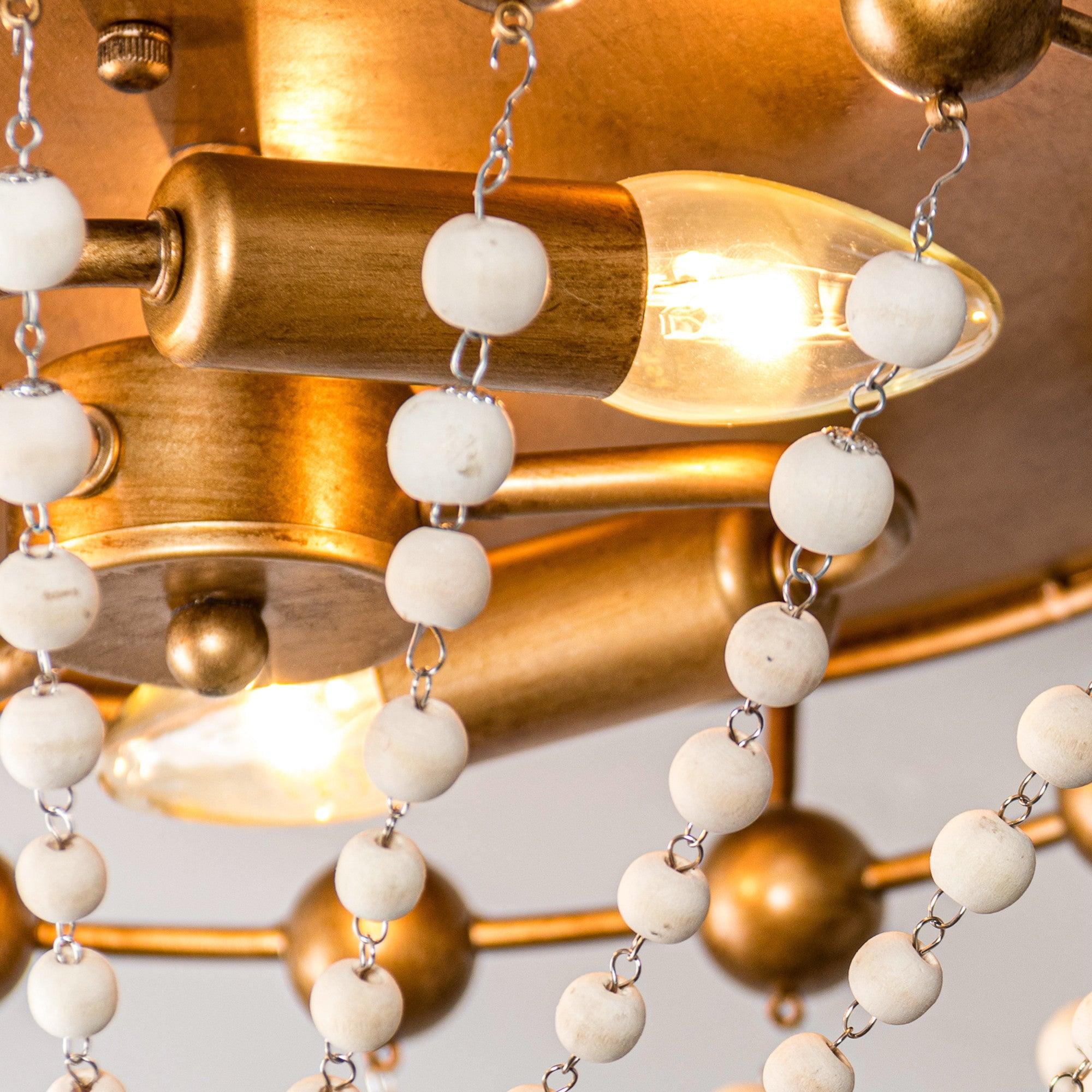 Golden LED 3-Light Modern Bohemian Flush Mount Light