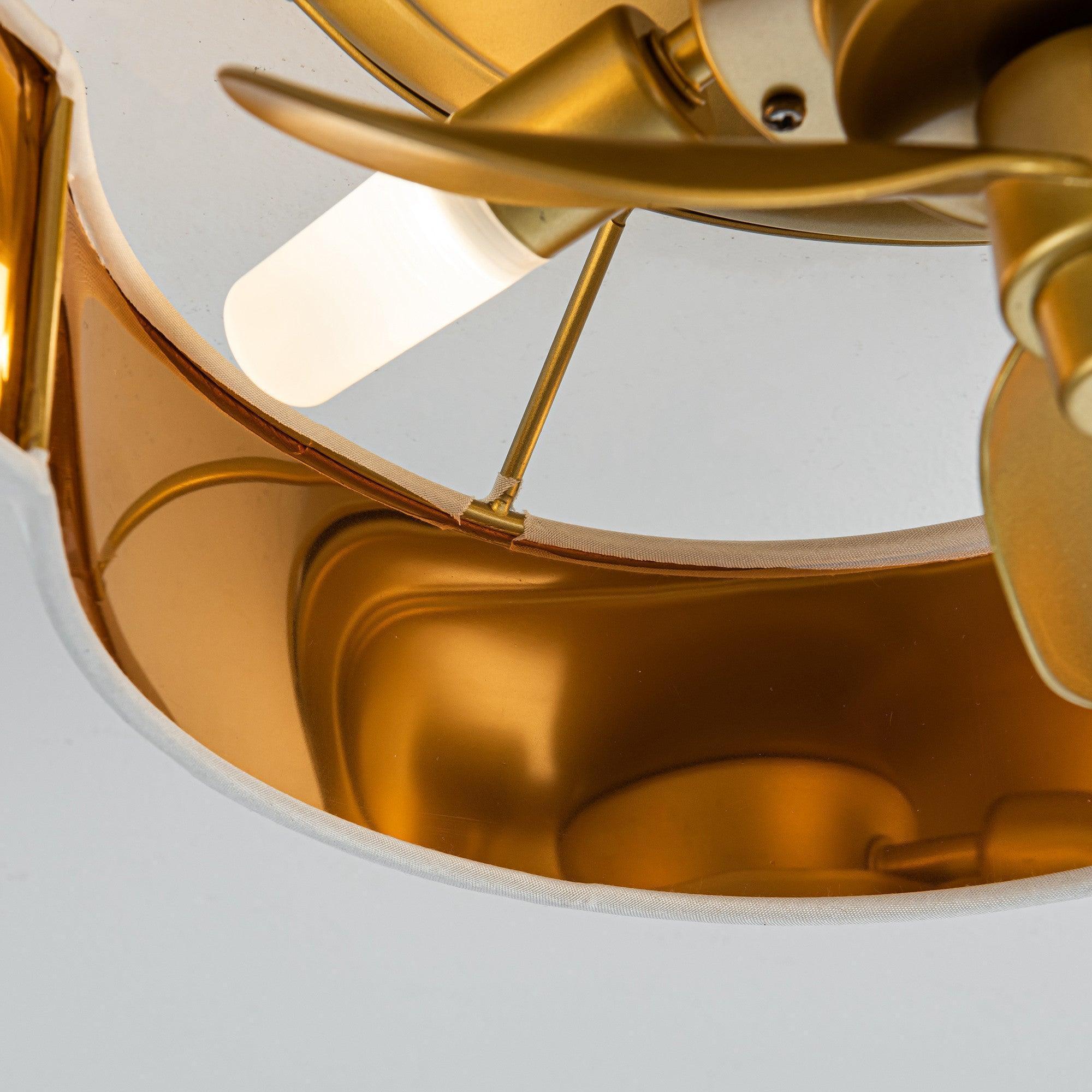 13" Golden Flush Mount Ceiling Fan