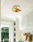 13" Golden Flush Mount Ceiling Fan