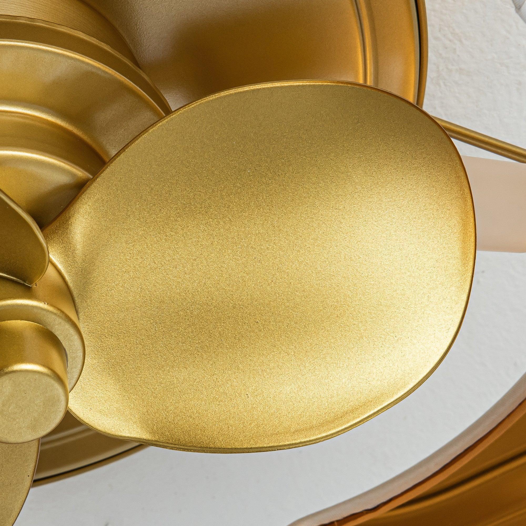 13" Golden Flush Mount Ceiling Fan