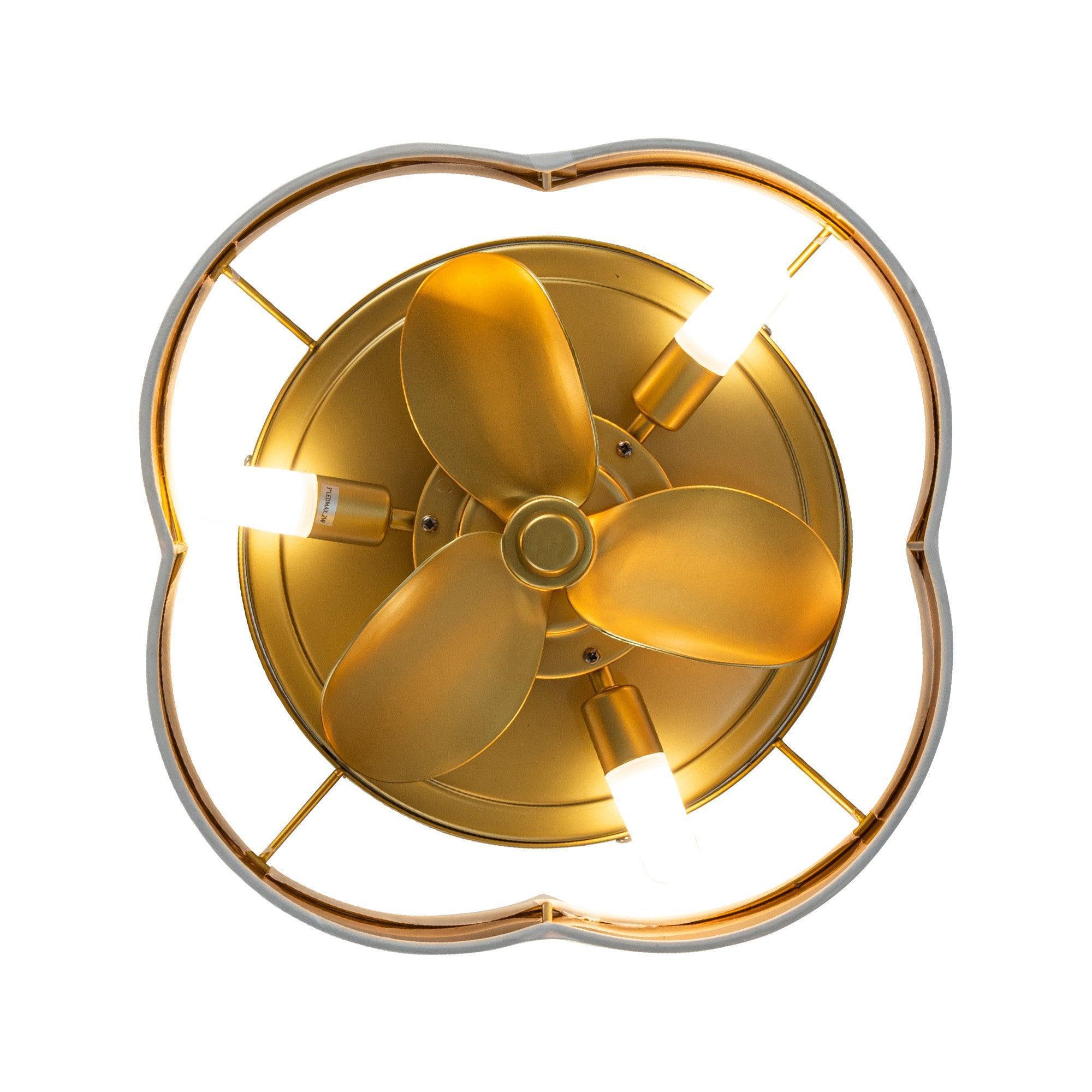 13" Golden Flush Mount Ceiling Fan