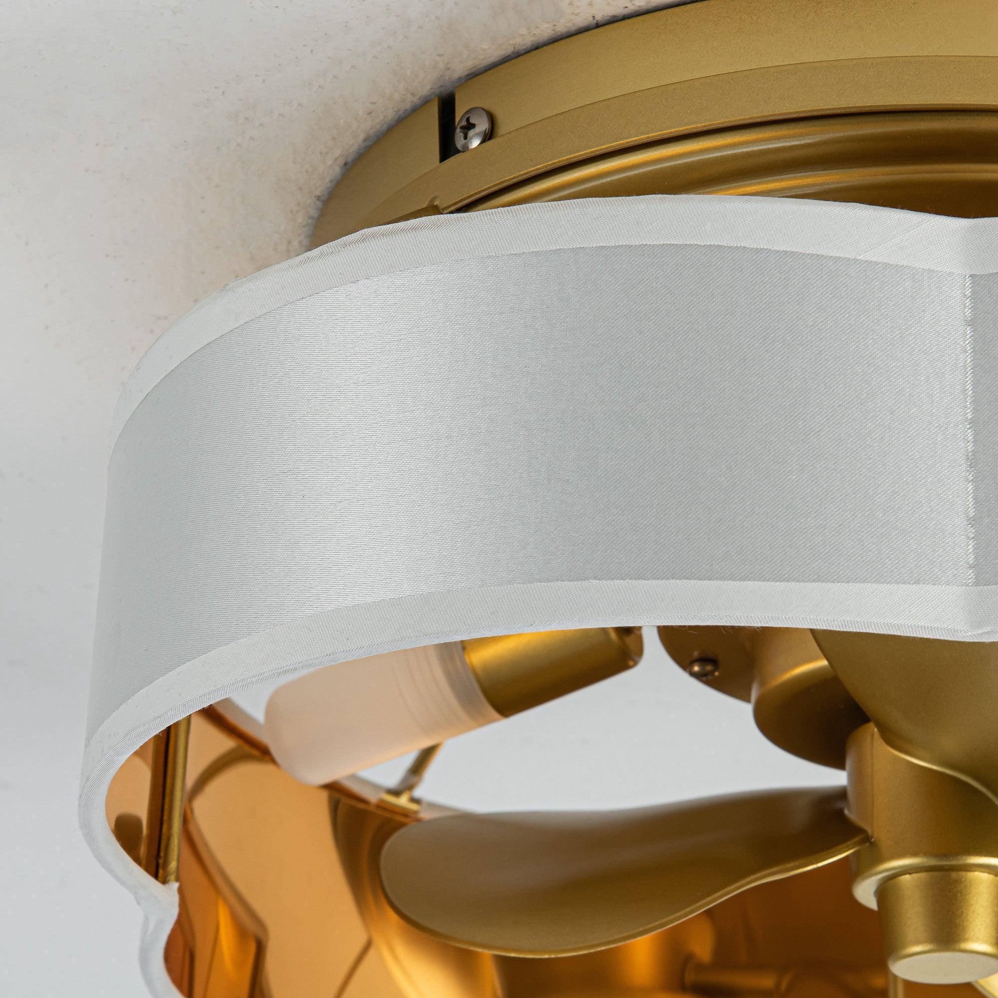 13" Golden Flush Mount Ceiling Fan