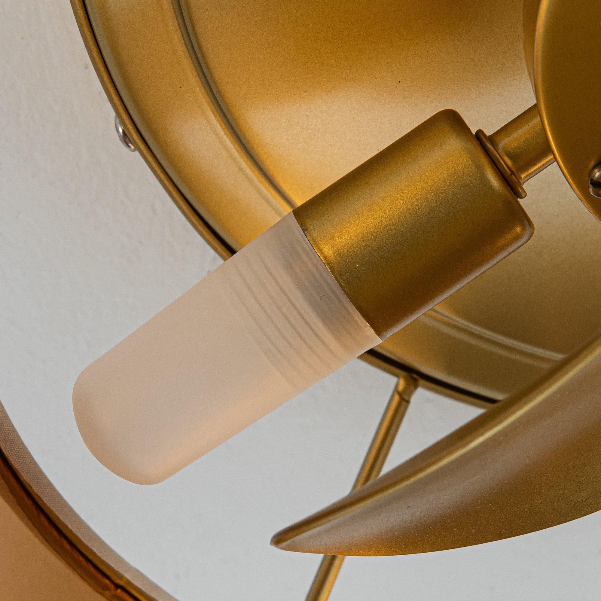 13" Golden Flush Mount Ceiling Fan