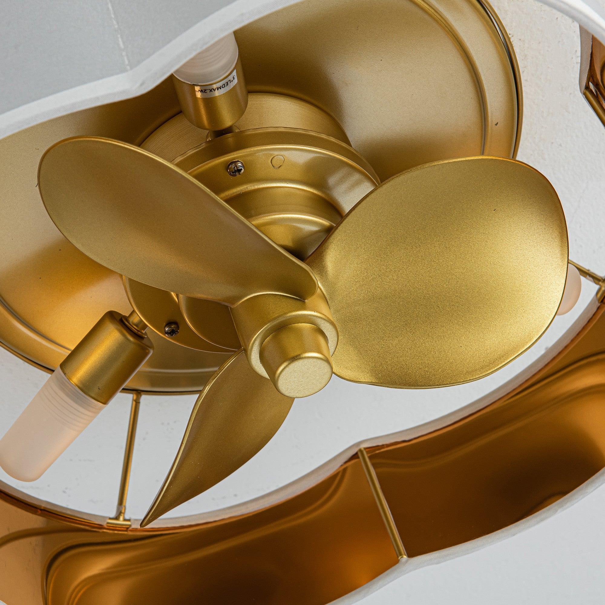 13" Golden Flush Mount Ceiling Fan