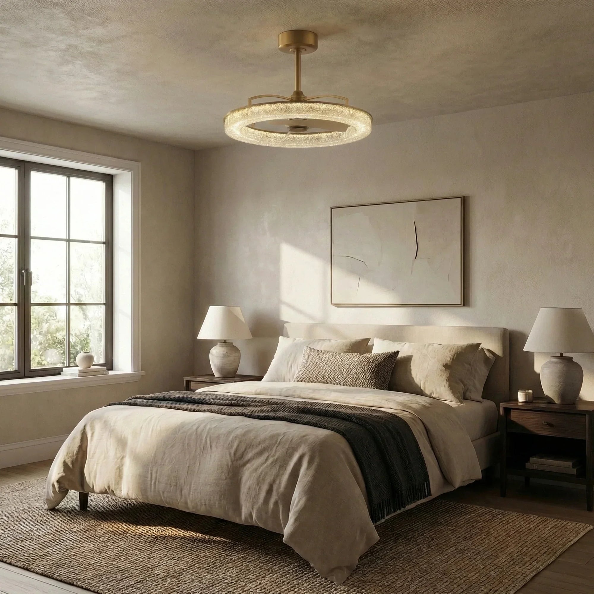 32" Andrea Golden LED Fandelier