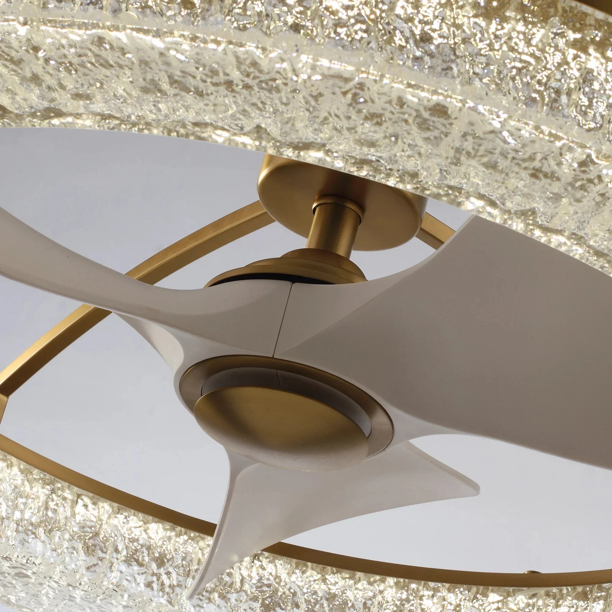 32" Andrea Golden LED Fandelier