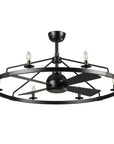 43" Chloe Black Industrial Fandelier