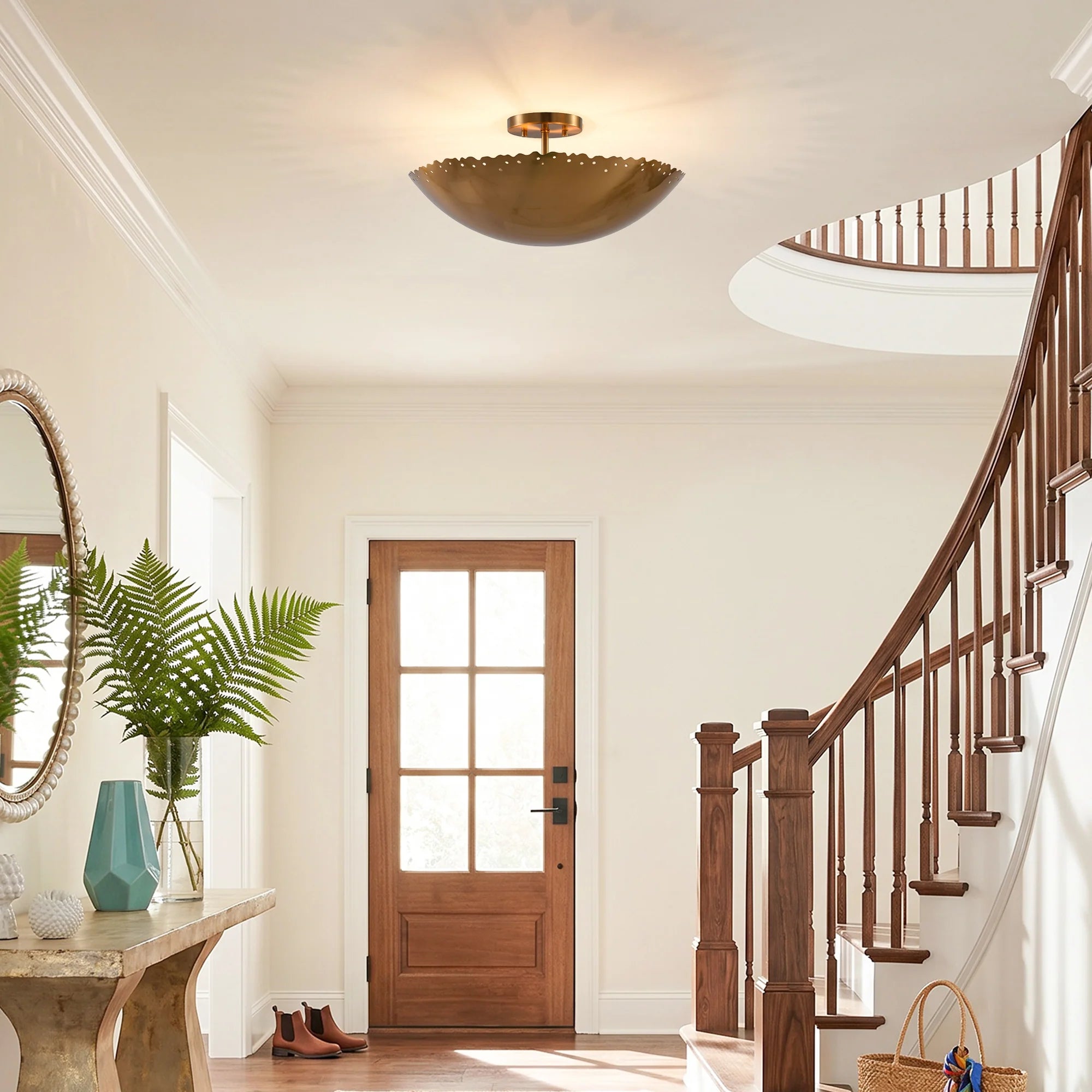 16" Irma 3-Light Semi-Flush Mount Ceiling Light