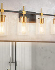 Clear Glass Jasper Modern 4-Light Bathroom Vanity Light