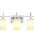 Frosted Glass Jasper Gold Modern 3-Light Bathroom Vanity Light