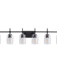 Clear Glass Jasper Modern 6-Light Bathroom Vanity Light
