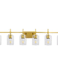 Clear Glass Jasper Modern 6-Light Bathroom Vanity Light