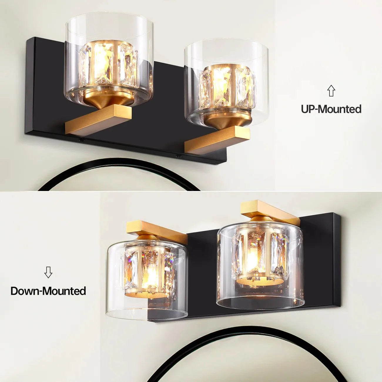 Modern Kolt 2-Light Bathroom Vanity Light