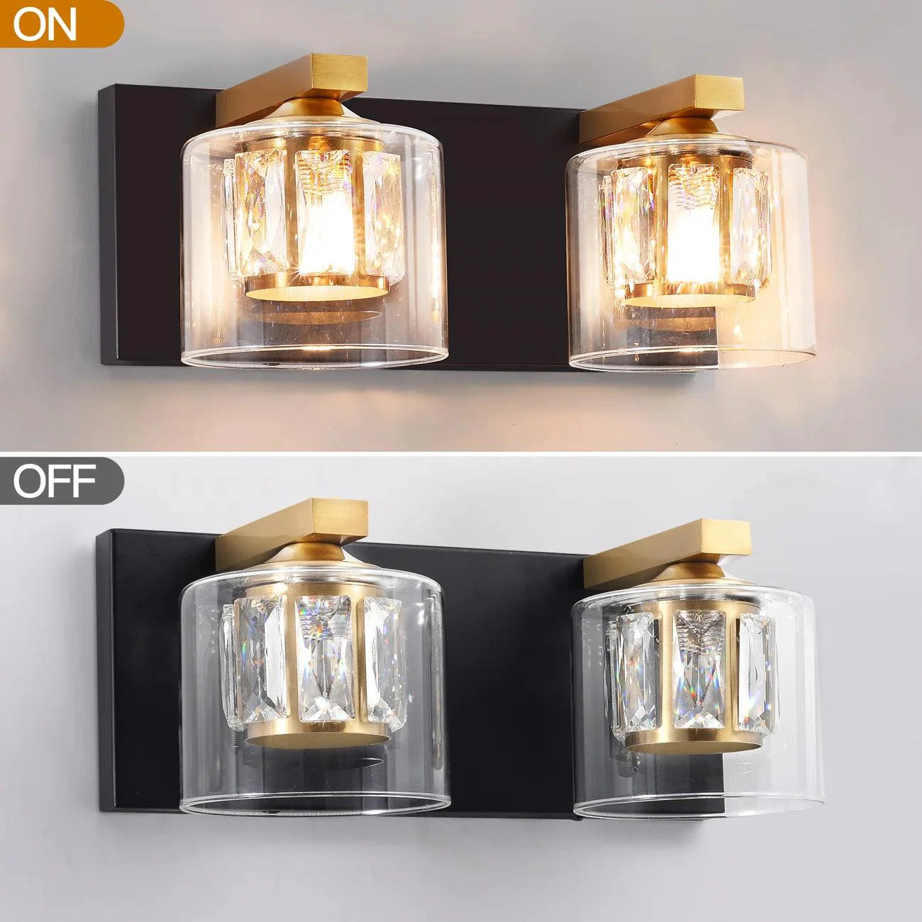 Modern Kolt 2-Light Bathroom Vanity Light