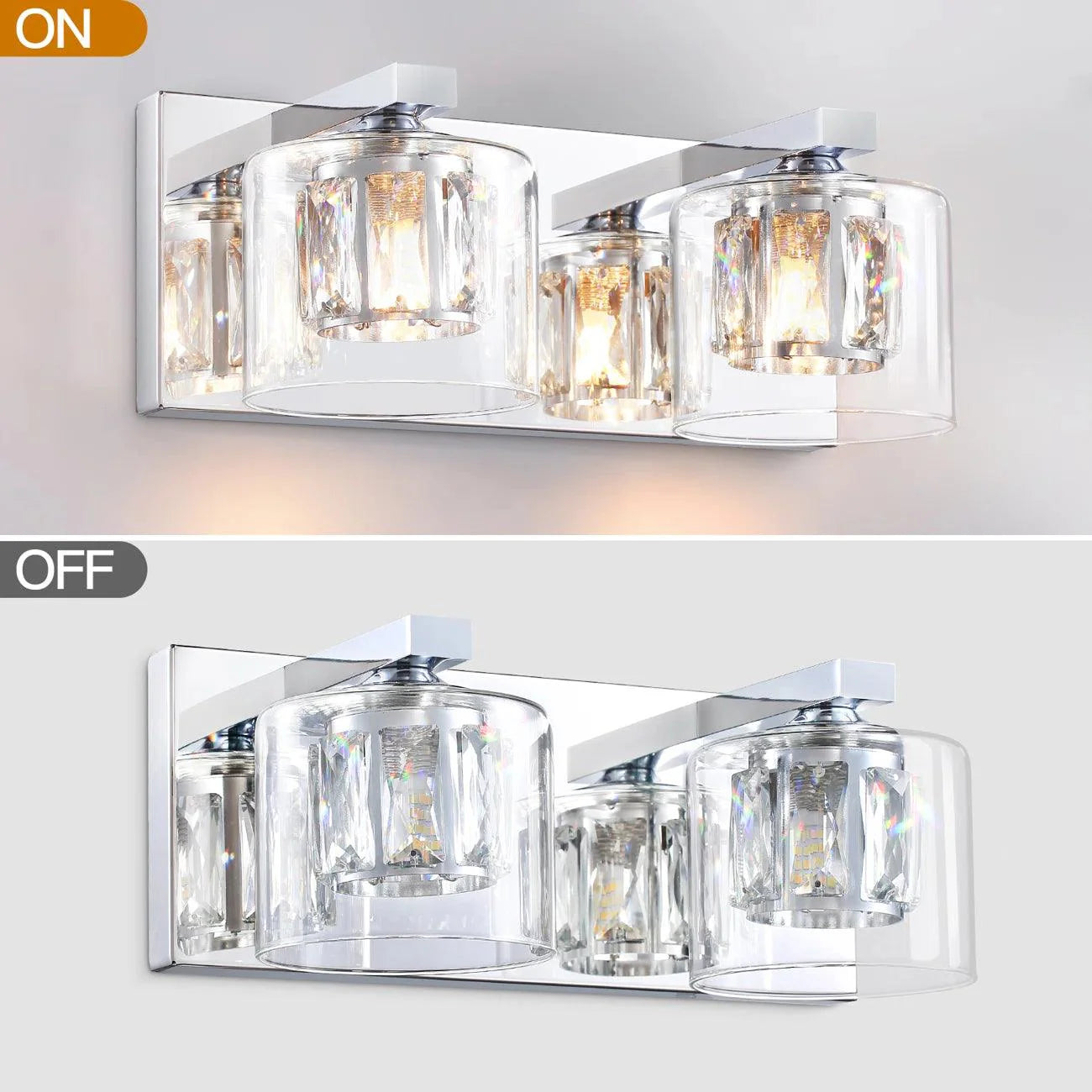 Modern Kolt 2-Light Bathroom Vanity Light