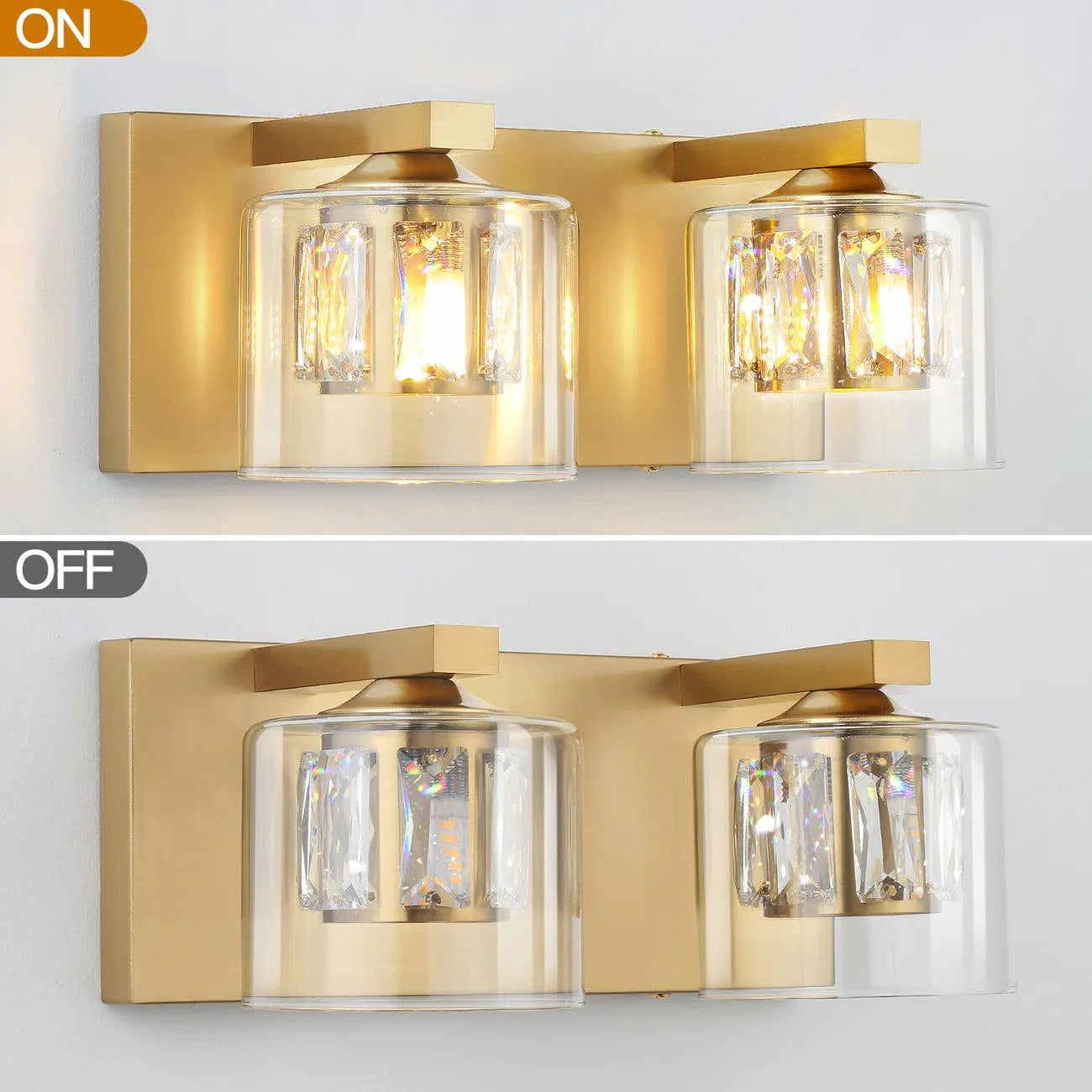 Modern Kolt 2-Light Bathroom Vanity Light