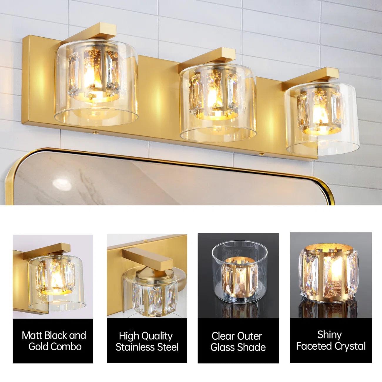 Modern Kolt 3-Light Bathroom Vanity Light