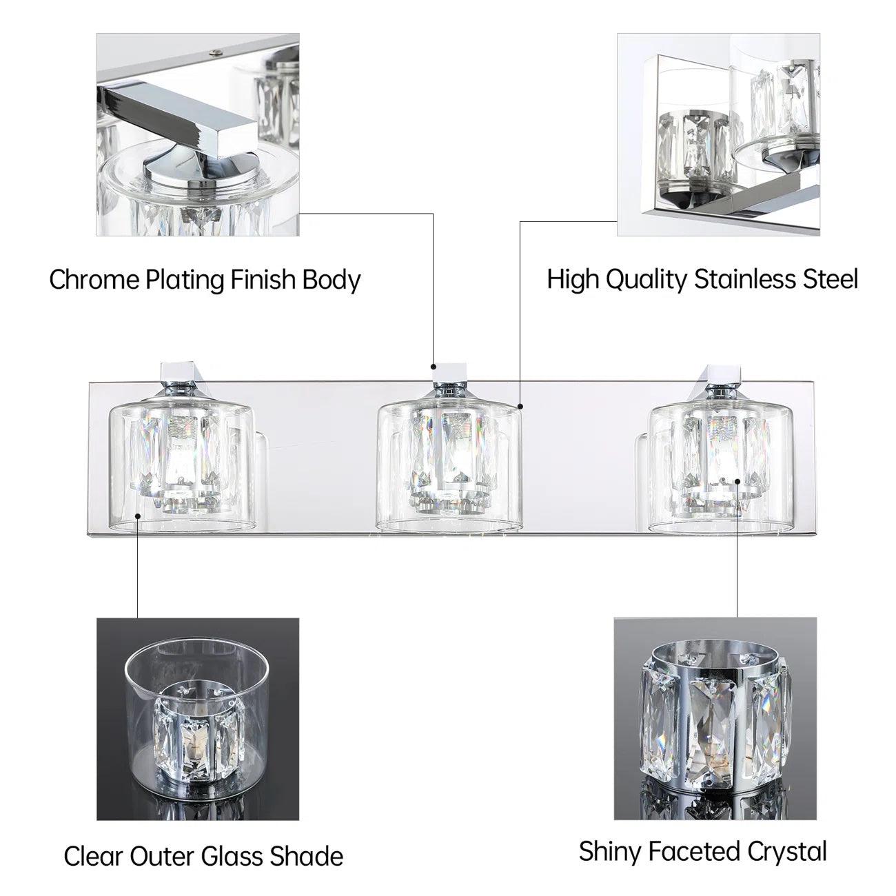 Modern Kolt 3-Light Bathroom Vanity Light