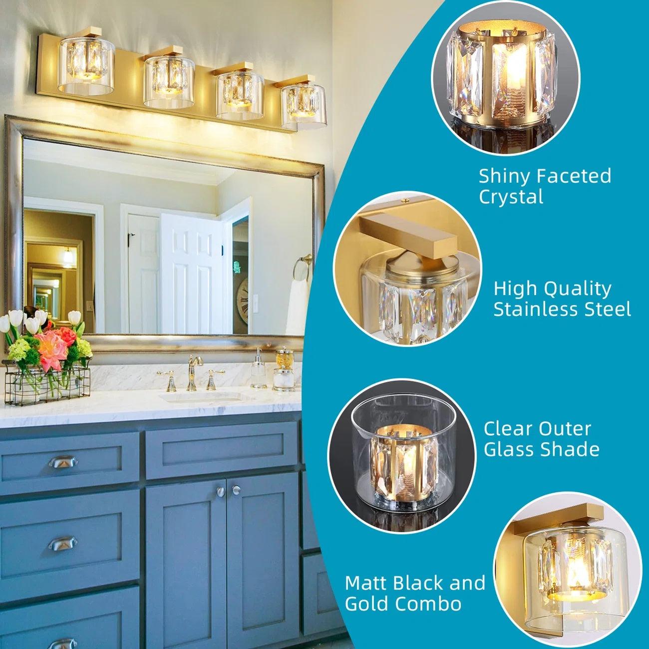 Modern Kolt 4-Light Bathroom Vanity Light