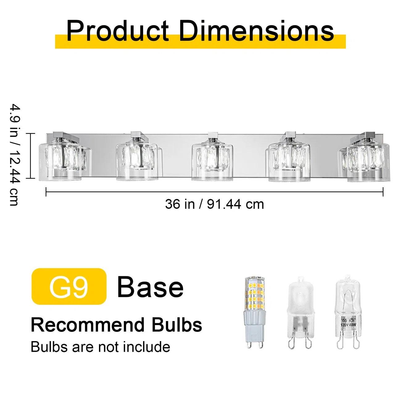 Modern Kolt 5-Light Bathroom Vanity Light