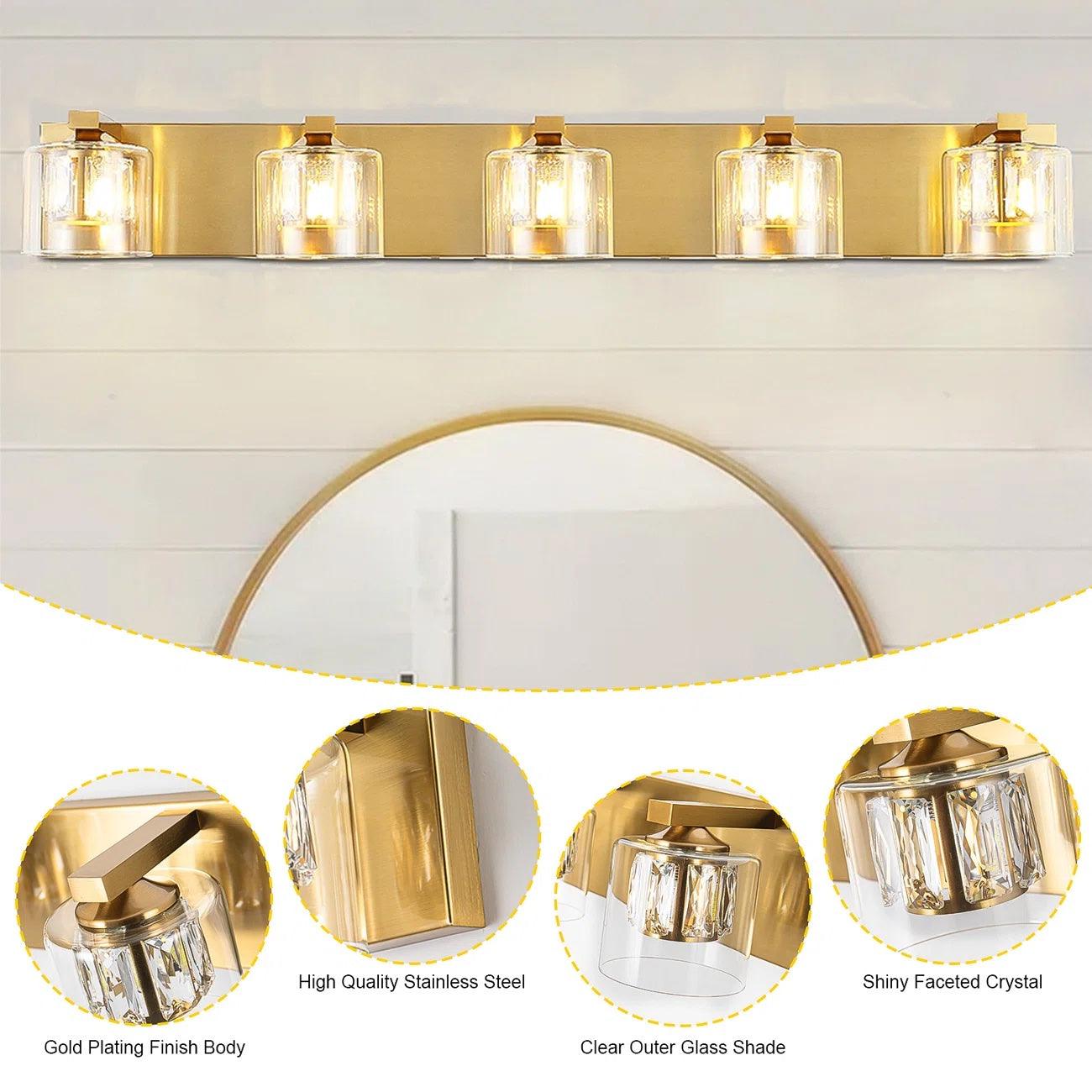 Modern Kolt 5-Light Bathroom Vanity Light