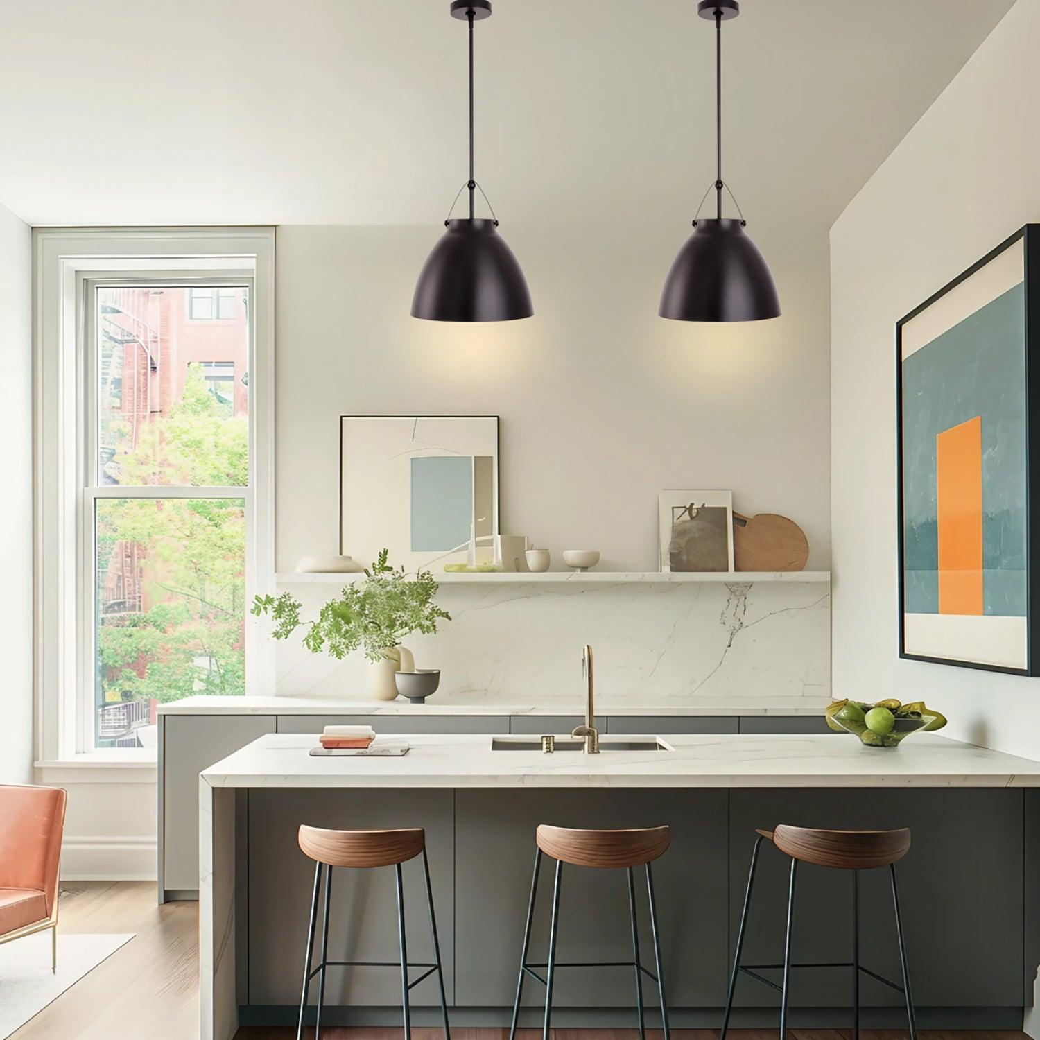 Modern Metal 1-Light Dimmable Pendant Light