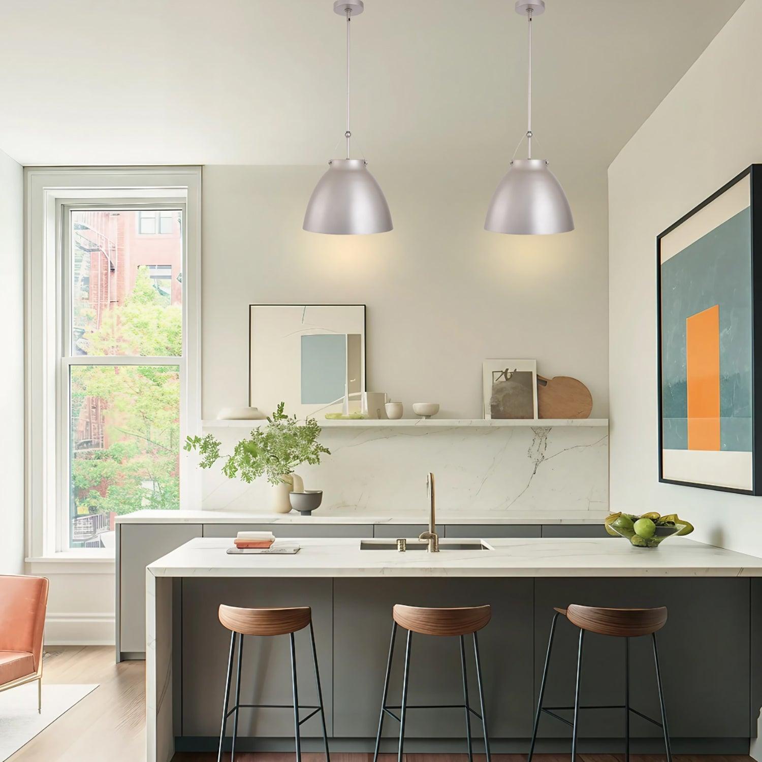 Modern Metal 1-Light Dimmable Pendant Light