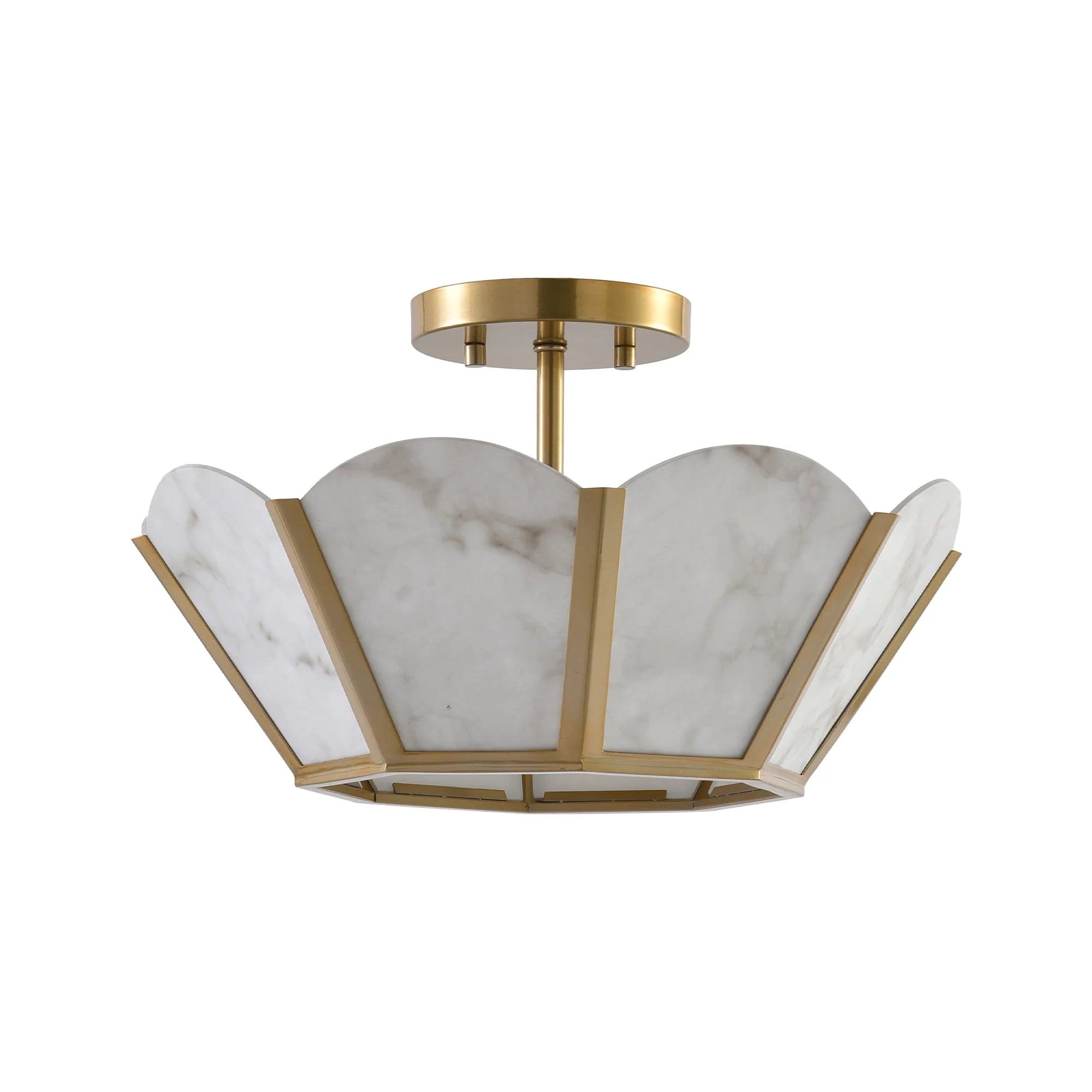 15" Lena 3-Light Semi-Flush Mount Ceiling Light