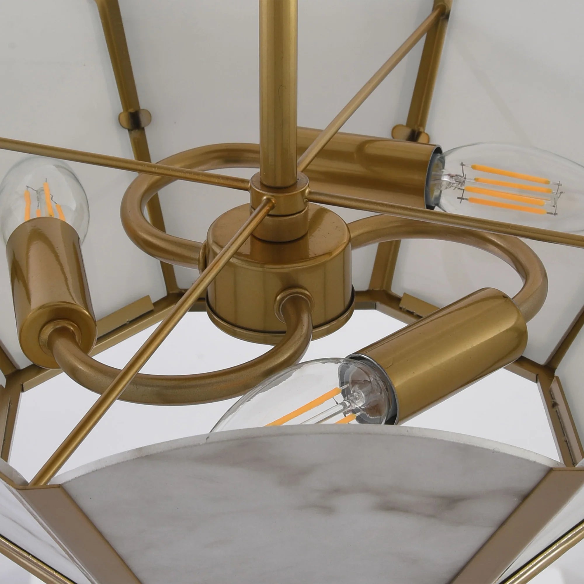 15" Lena 3-Light Semi-Flush Mount Ceiling Light
