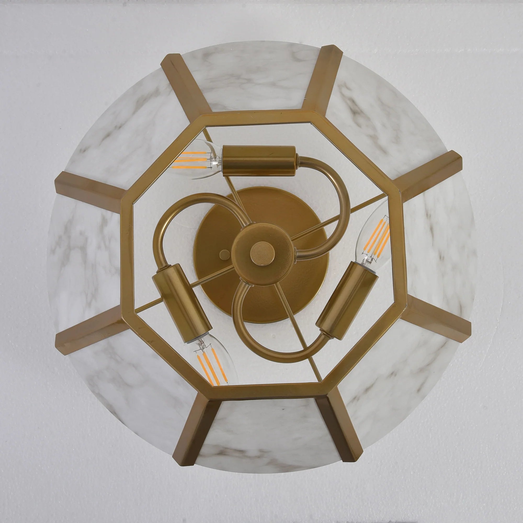 15" Lena 3-Light Semi-Flush Mount Ceiling Light