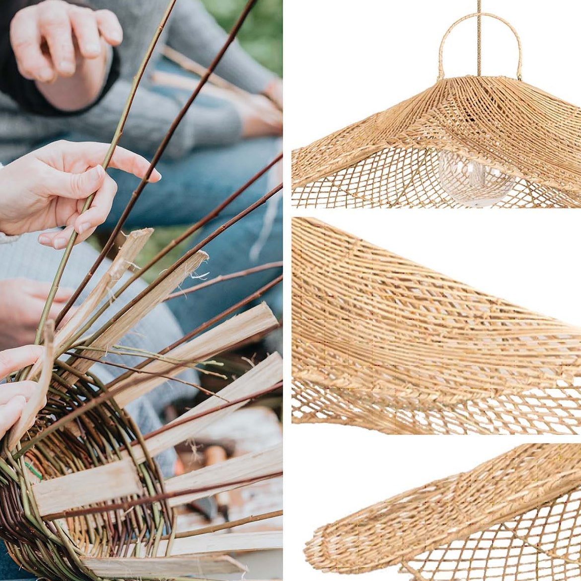 Lotus Rattan Pendant Light