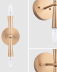 Mizu Mid Century Modern Gold 2 Light Wall Sconce